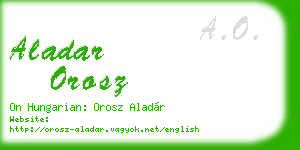 aladar orosz business card